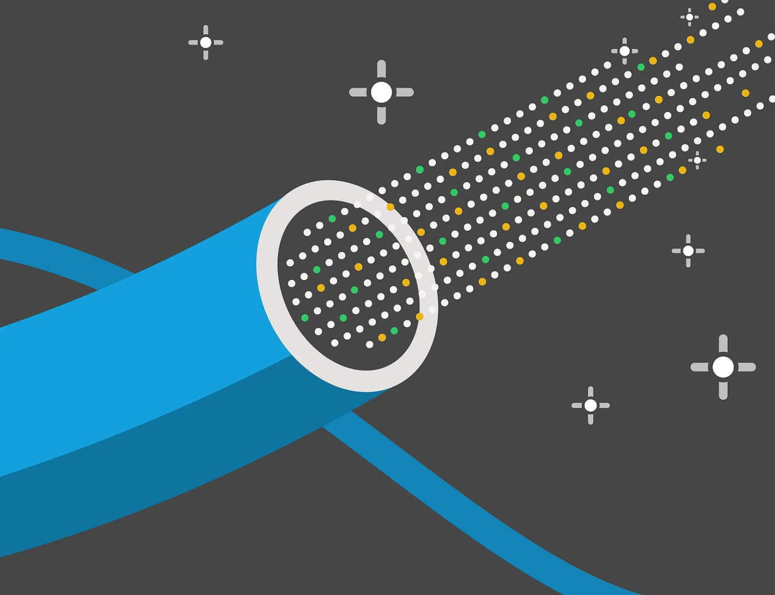 Digital Wissen Glasfaser Leitung Illustration