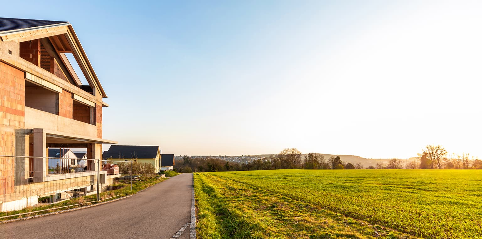 Neubau Baustelle ländliche Region